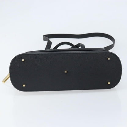 Salvatore Ferragamo Vintage Handbag Leather, Black, Leather, Handbag