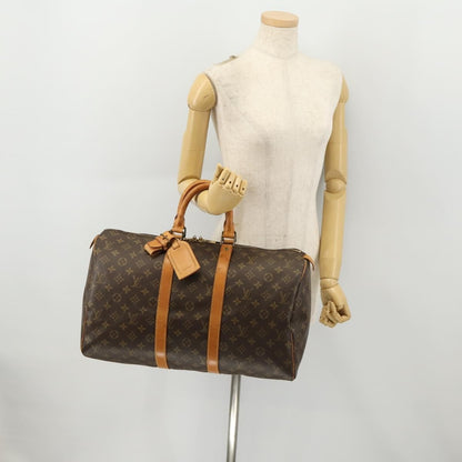 Louis Vuitton Keepall Bag Monogram Canvas, BROWN, CANVAS, Travel bag