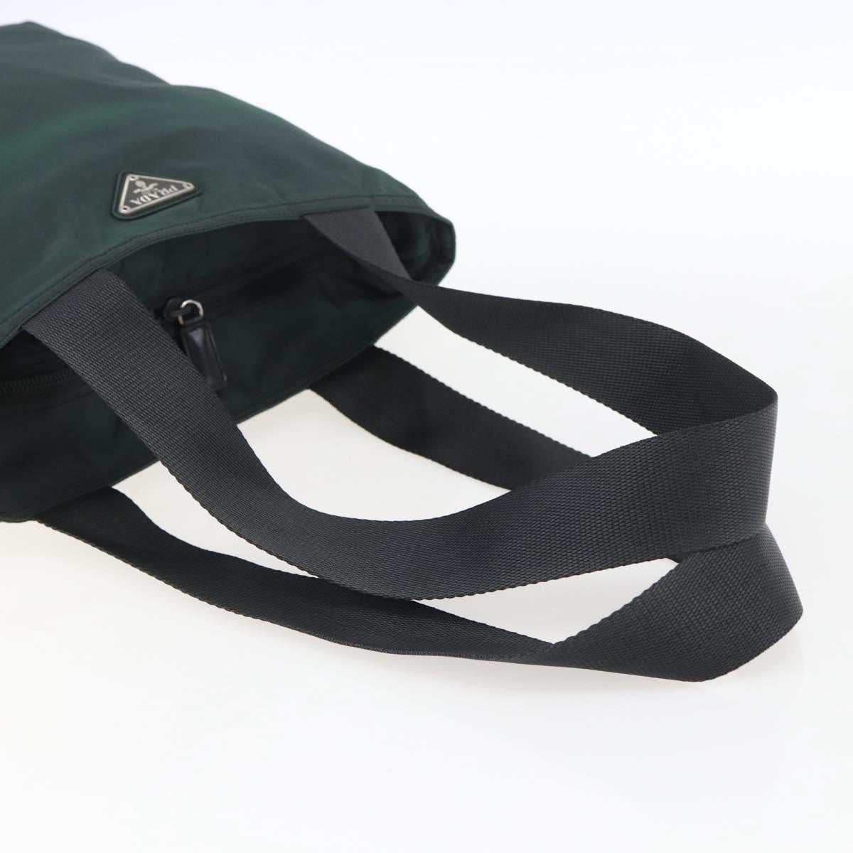 Prada Vintage Zip Tote Tessuto, Green, Nylon, Tote Bag