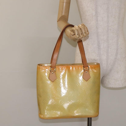 Louis Vuitton Houston Handbag Monogram Vernis, YELLOW, PATENT_LEATHER, Handbag