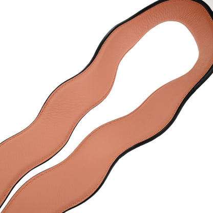 Fendi Logo Strap Leather, BLACK, LEATHER, Straps