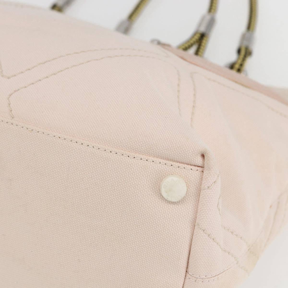 Chanel Vintage Cruise Line No.5 Tote Quilted Canvas, PINK, CANVAS, Tote bag