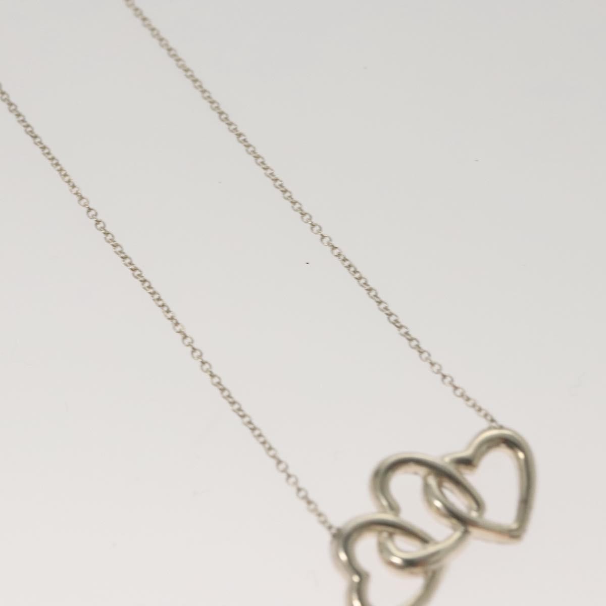 Tiffany & Co. Triple Heart Pendant Necklace Sterling Silver, SILVER, SILVER, Necklace
