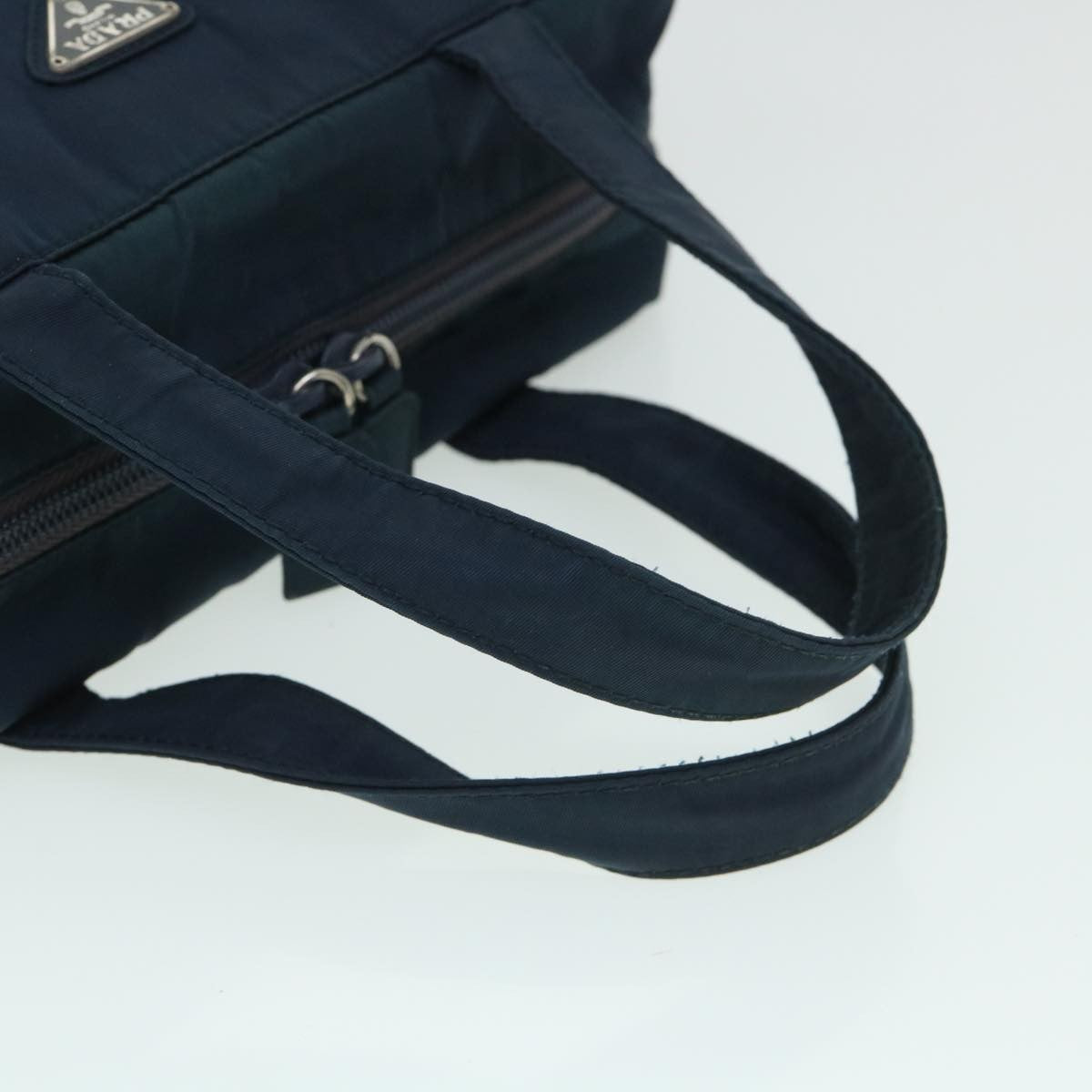 Prada Double Zip Wristlet Pouch Tessuto, NAVY, NYLON, Clutche & pouche