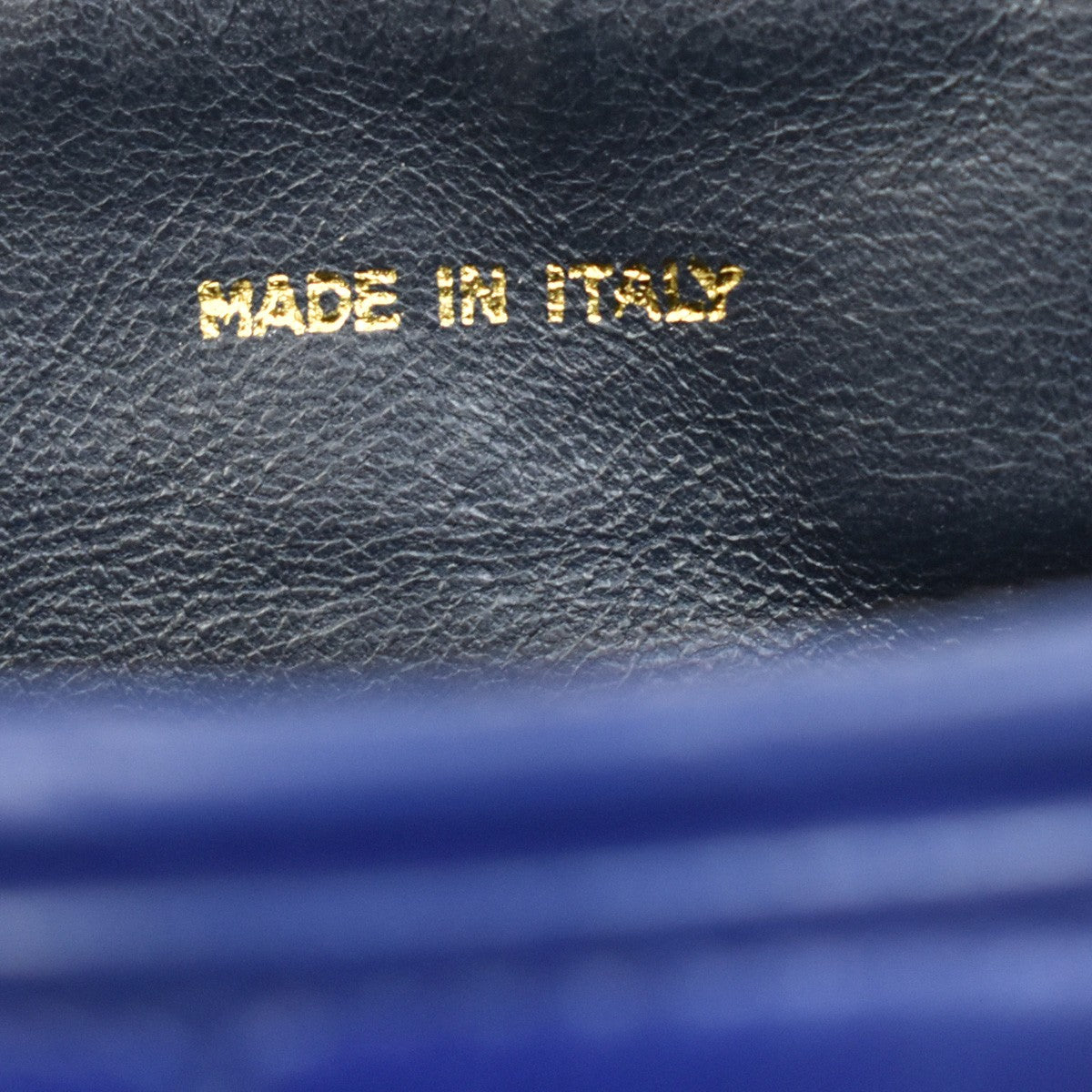 Chanel Vintage Diamond CC Barrel Bag Quilted Leather, BLUE, LEATHER, Shoulder bag