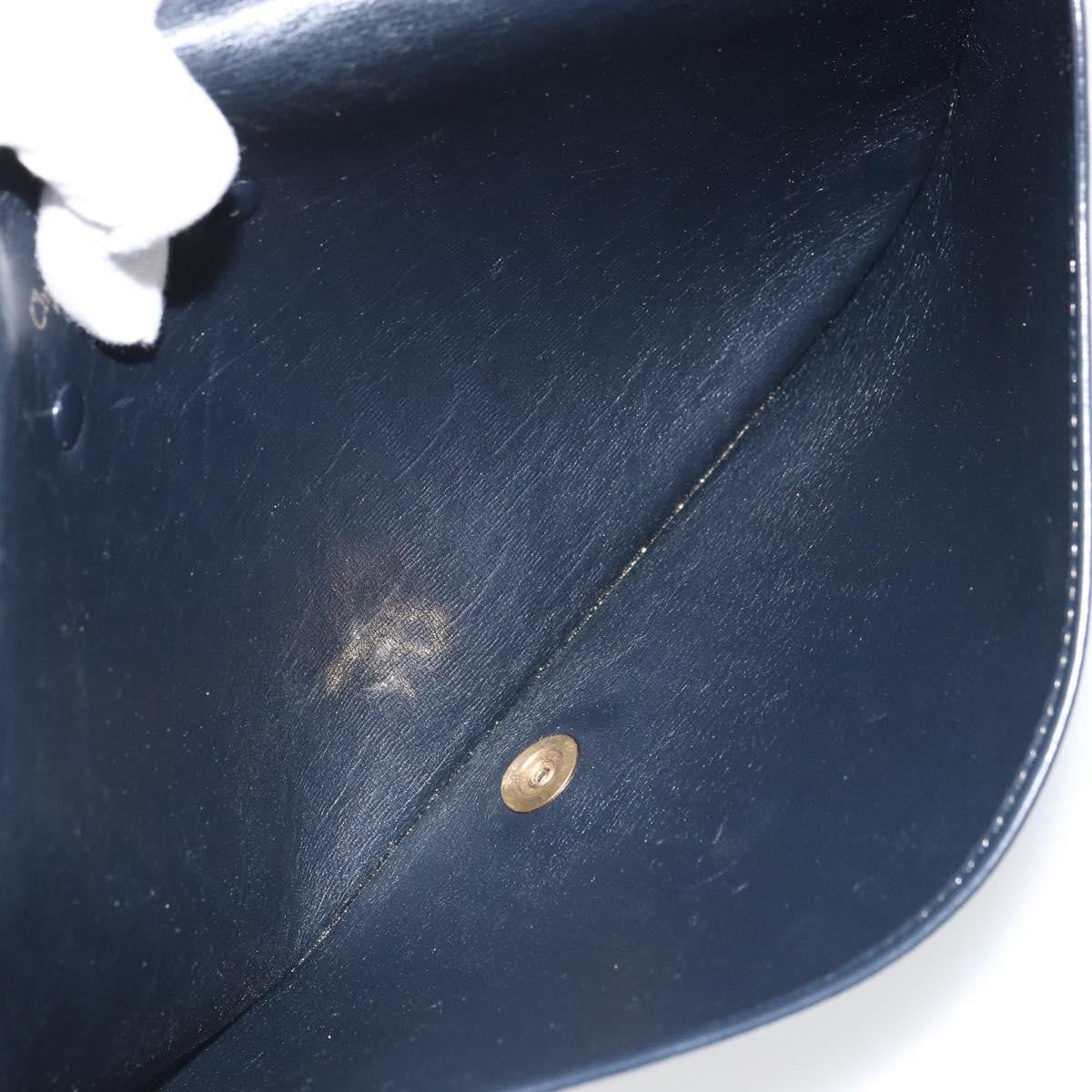 Christian Dior Vintage Trotter Pouch Canvas, NAVY, CANVAS, Clutche & pouche