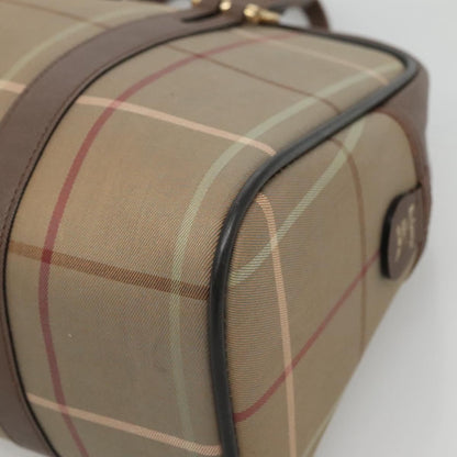 Burberry Nova Check Bowling Bag Canvas, BROWN, CANVAS, Handbag