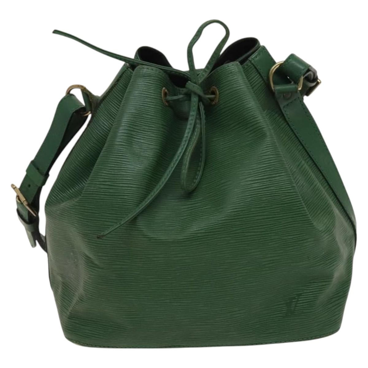 Louis Vuitton Petit Noe Handbag Epi Leather, GREEN, LEATHER, Shoulder bag