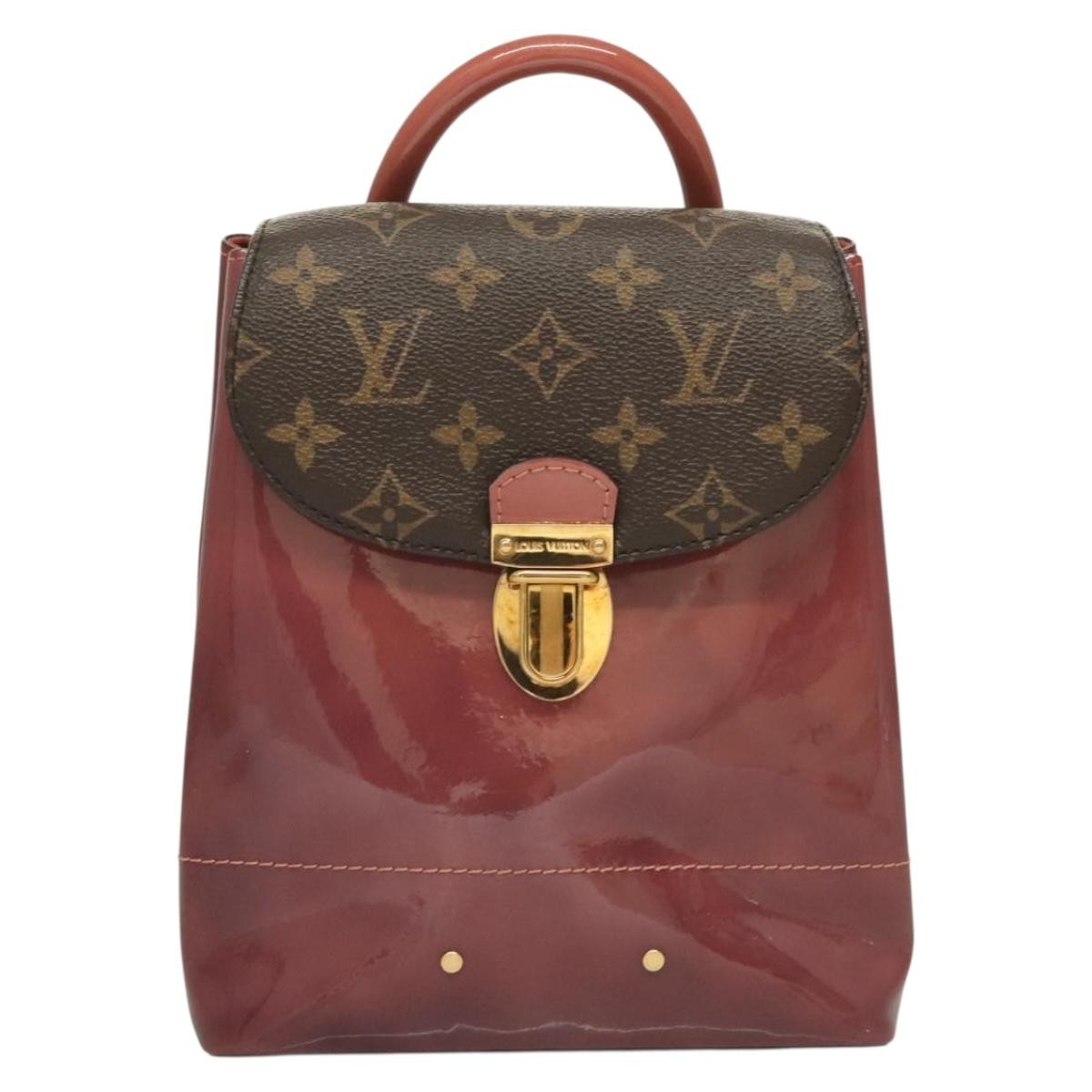 Louis Vuitton Hot Springs Backpack Vernis with Monogram Canvas, PINK, PATENT_LEATHER, Backpack