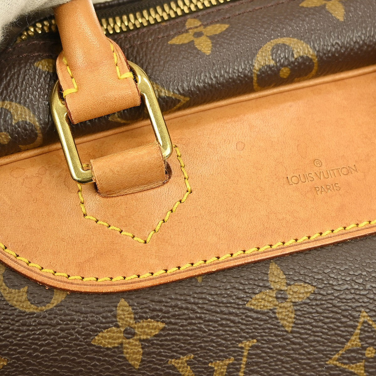 Louis Vuitton Deauville Handbag Monogram Canvas, BROWN, CANVAS, Handbag
