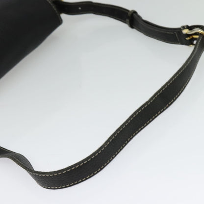Celine Shoulder Bag Leather, BLACK, LEATHER, Shoulder bag