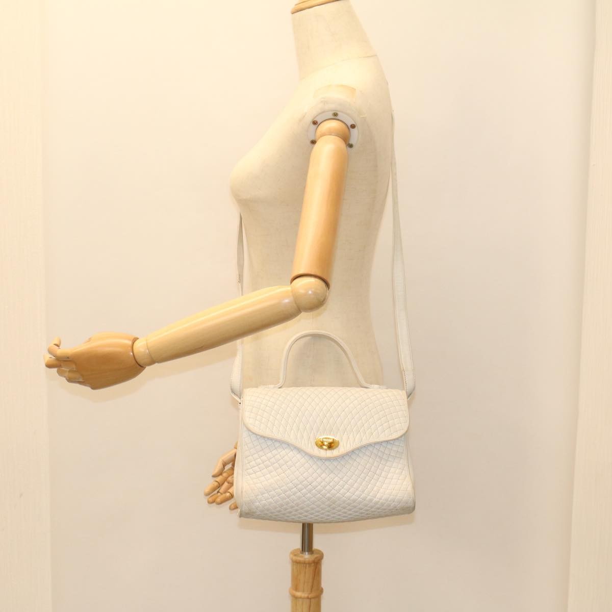 Bally Handbag Leather, WHITE, LEATHER, Handbag