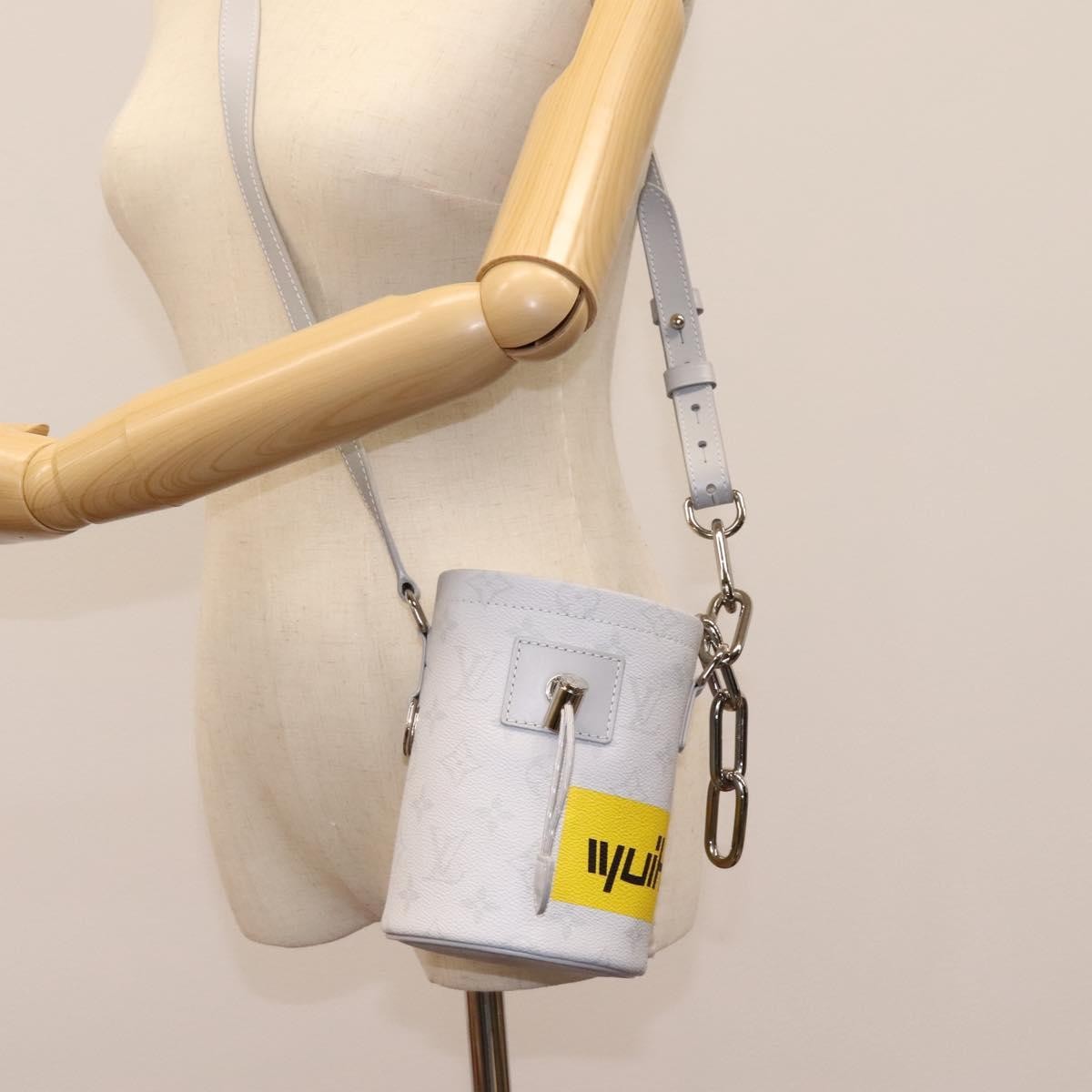 Louis Vuitton Chalk Nano Bag Limited Edition Logo Story Monogram Canvas, Gray, Canvas, Clutch