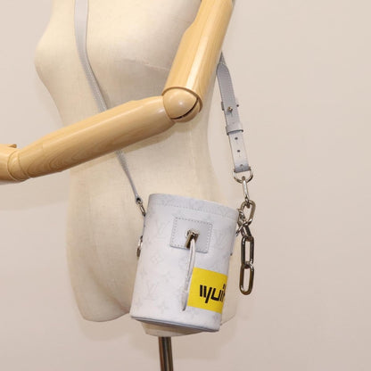 Louis Vuitton Chalk Nano Bag Limited Edition Logo Story Monogram Canvas, Gray, Canvas, Clutch