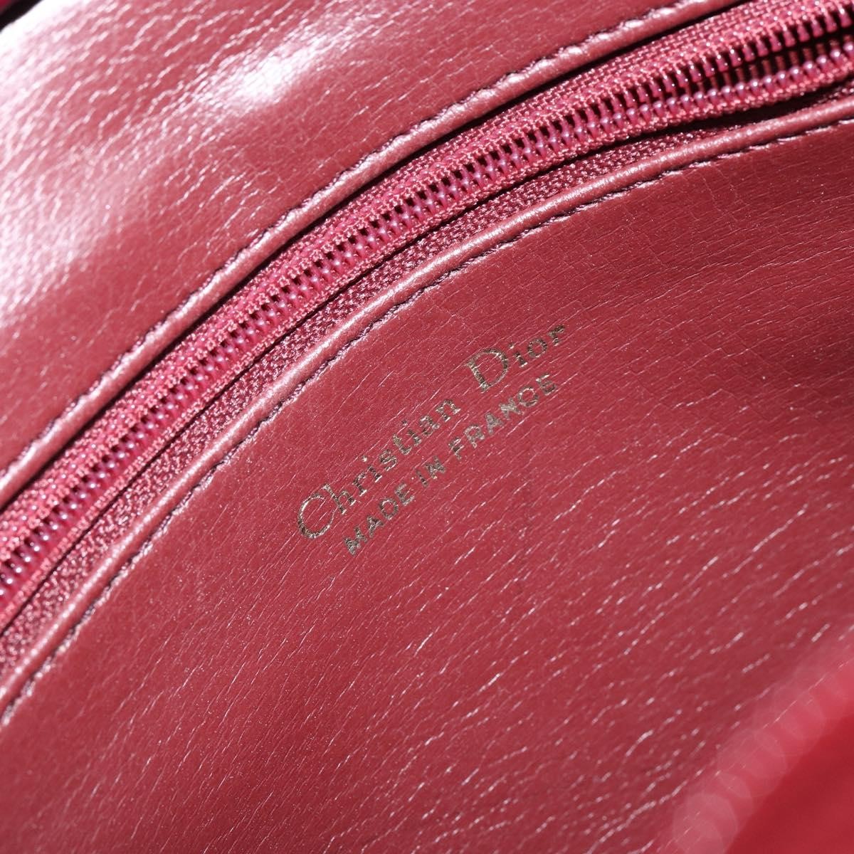 Christian Dior Vintage Shoulder Bag Leather, RED, LEATHER, Shoulder bag