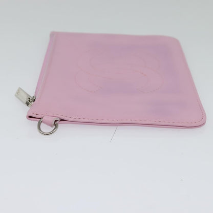 Chanel CC O Case Pouch Goatskin, PINK, LEATHER, Clutche & pouche