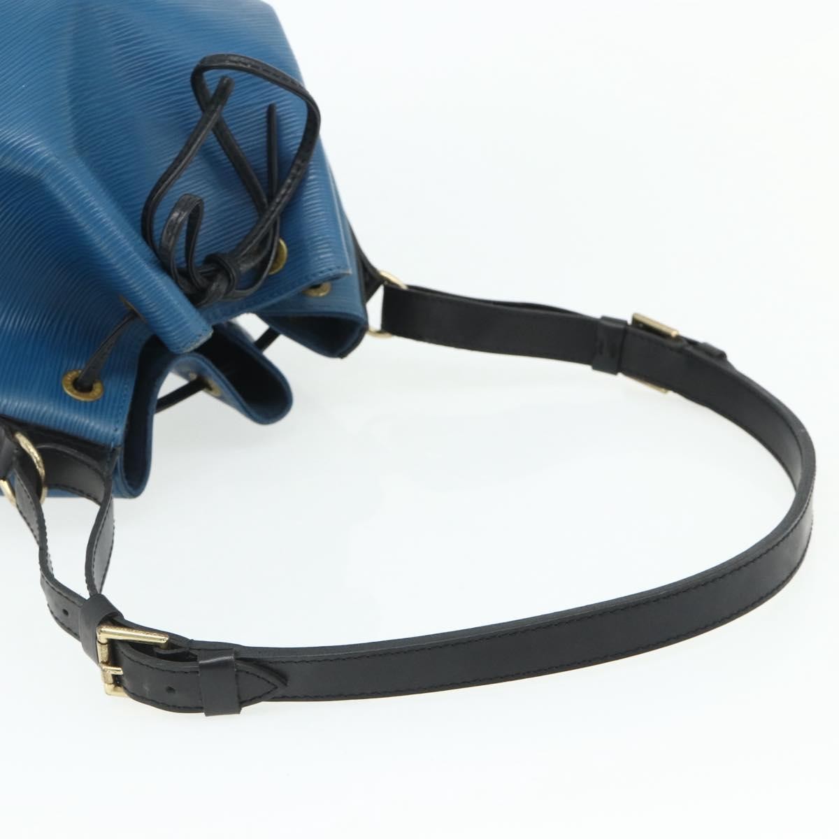 Louis Vuitton Bicolor Petit Noe Handbag Epi Leather, Blue, Leather, Shoulder Bag