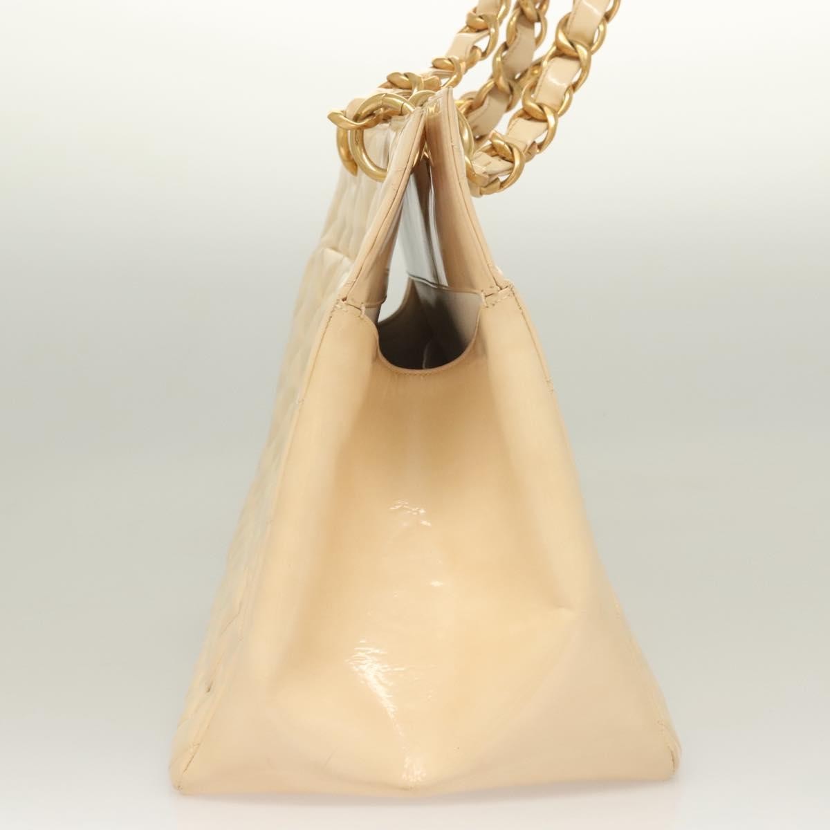 Chanel Grand Shopping Tote Quilted Patent, BEIGE, PATENT_LEATHER, Tote bag