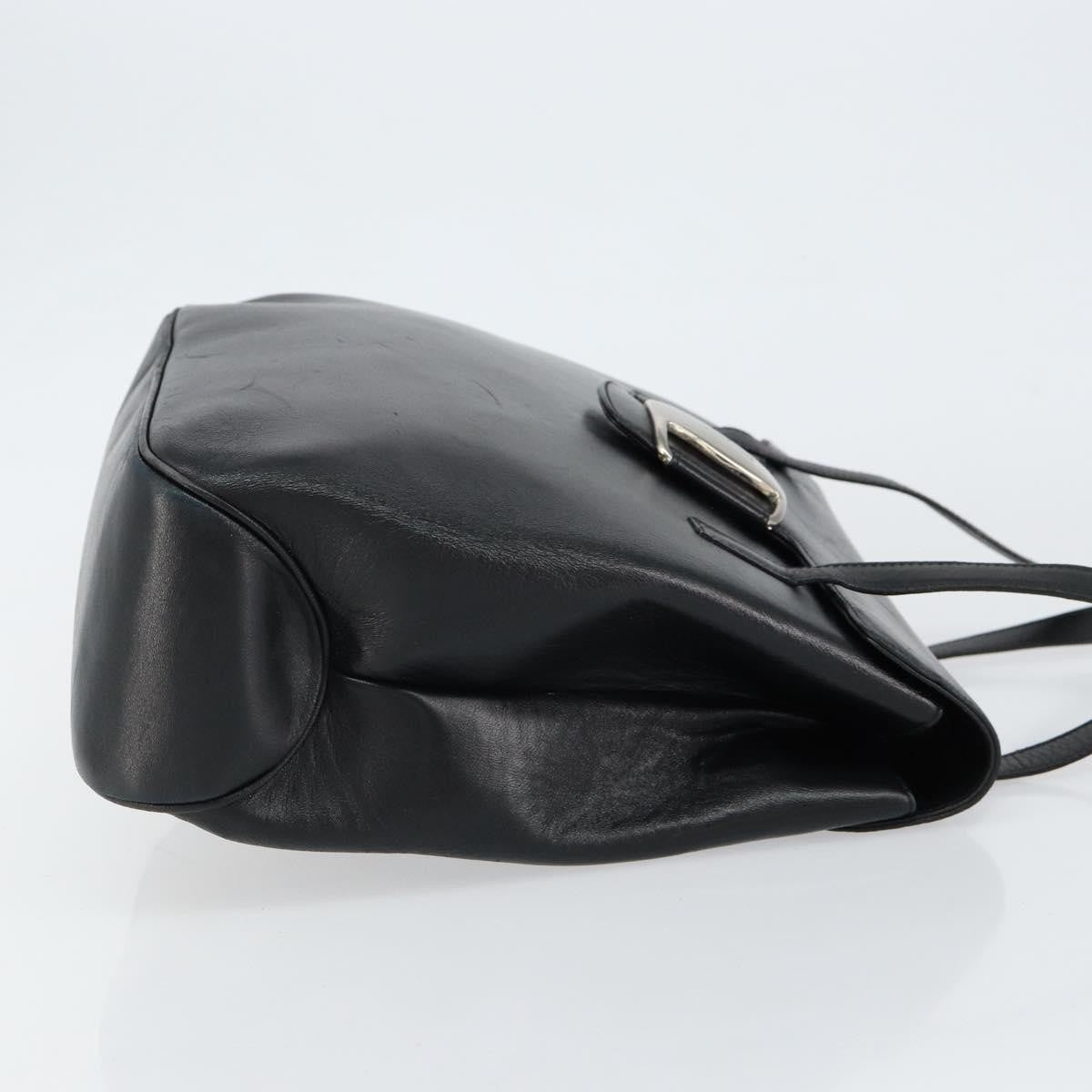 Salvatore Ferragamo Vala Shoulder Bag Leather, BLACK, LEATHER, Tote bag