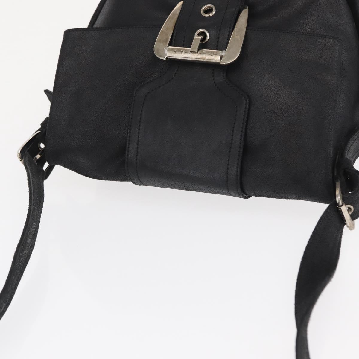 Celine Vintage Shoulder Bag Leather, BLACK, LEATHER, Shoulder bag