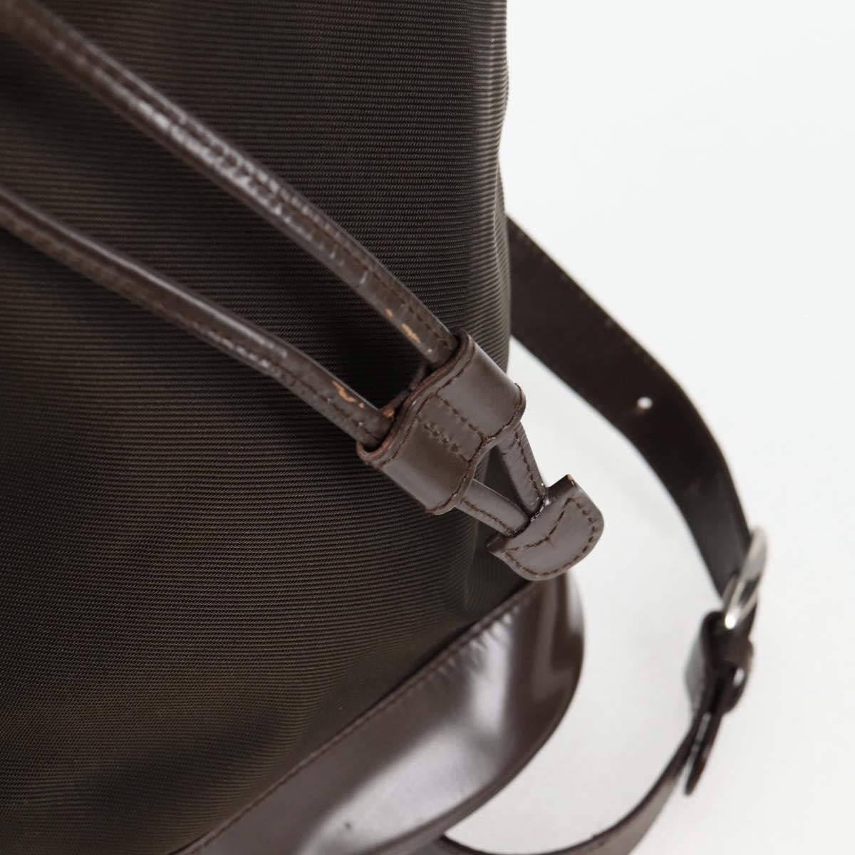 Gucci Vintage Bamboo Sling Backpack Nylon, BROWN, NYLON, Backpack