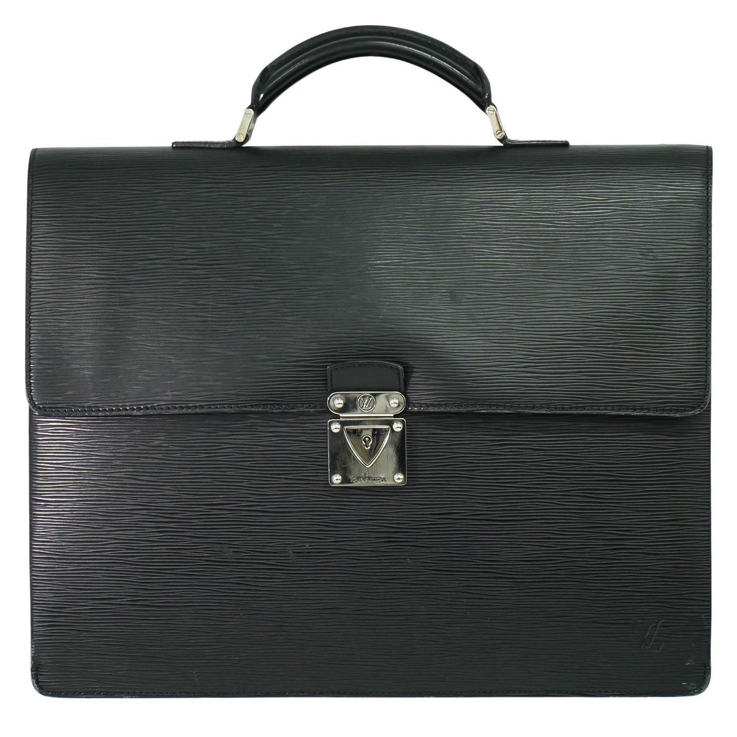 Louis Vuitton Neo Robusto 2 Briefcase Taiga Leather, BLACK, LEATHER, Briefcase