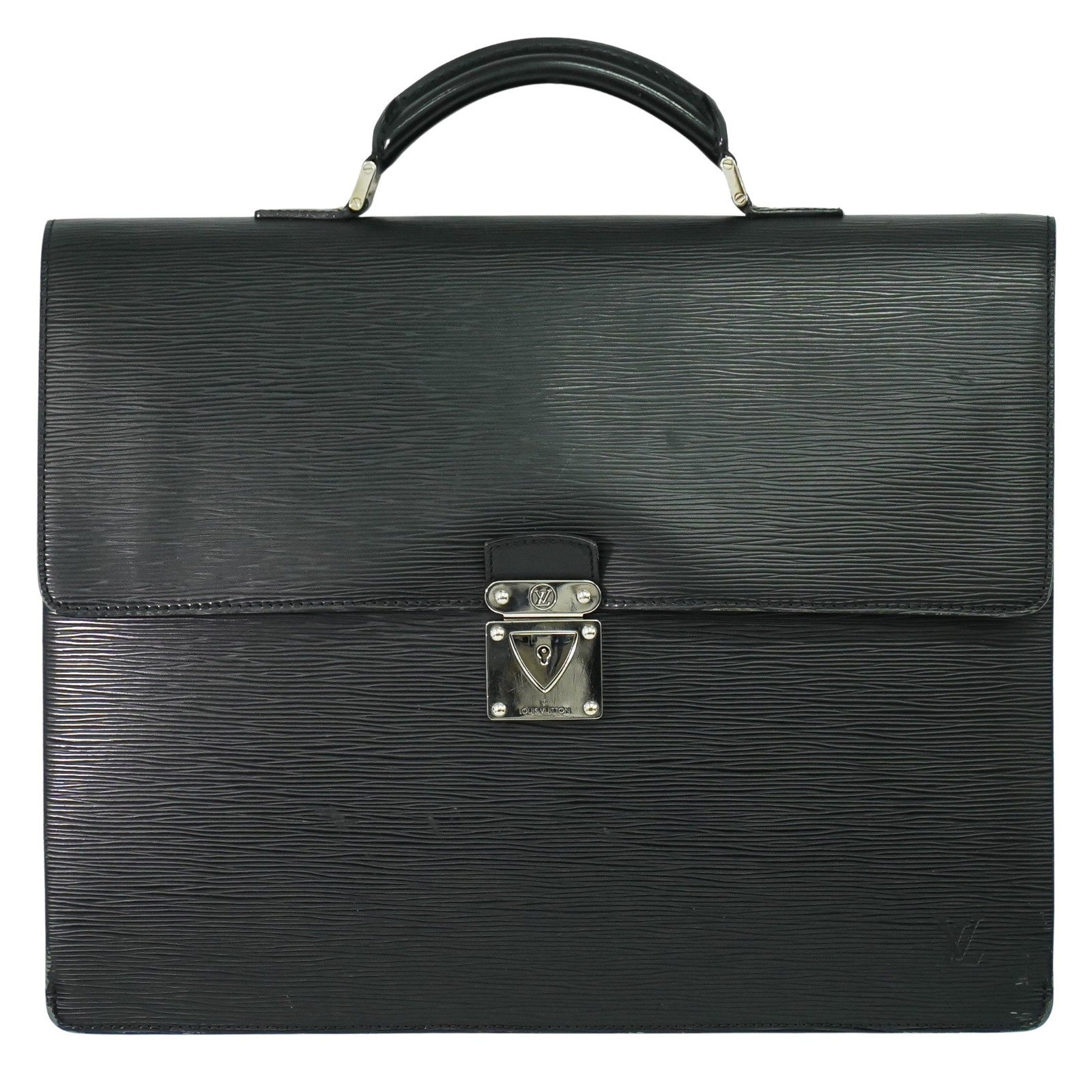 Louis Vuitton Neo Robusto 2 Briefcase Taiga Leather, BLACK, LEATHER, Briefcase