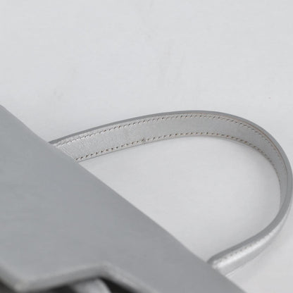 Celine Belt Bag Textured Leather, Silver, Leather, Handbag