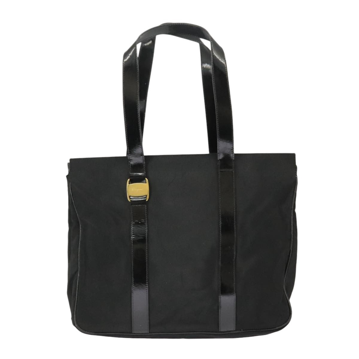 Salvatore Ferragamo Vala tote Canvas, BLACK, CANVAS, Tote bag