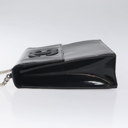 Chanel Vintage CC Box Flap Bag Patent Leather, BLACK, PATENT_LEATHER, Handbag