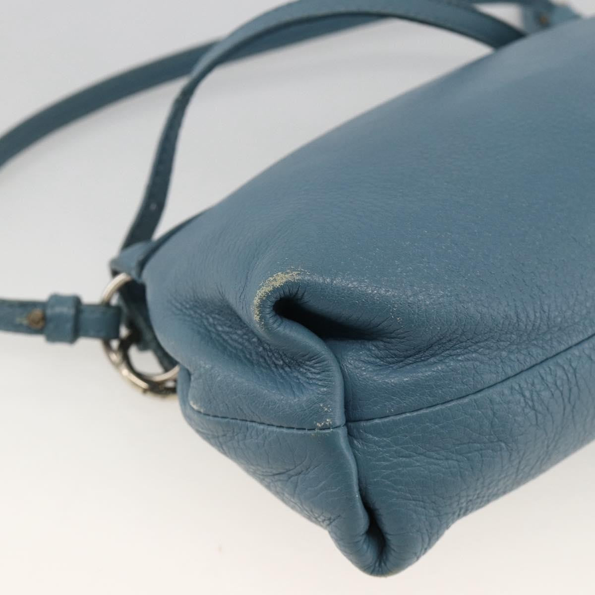 Chloe Lily Handbag Leather, Blue, Leather, Handbag