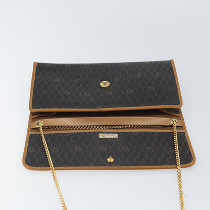 Christian Dior Vintage Honeycomb chain Canvas, BLACK, CANVAS, Shoulder bag