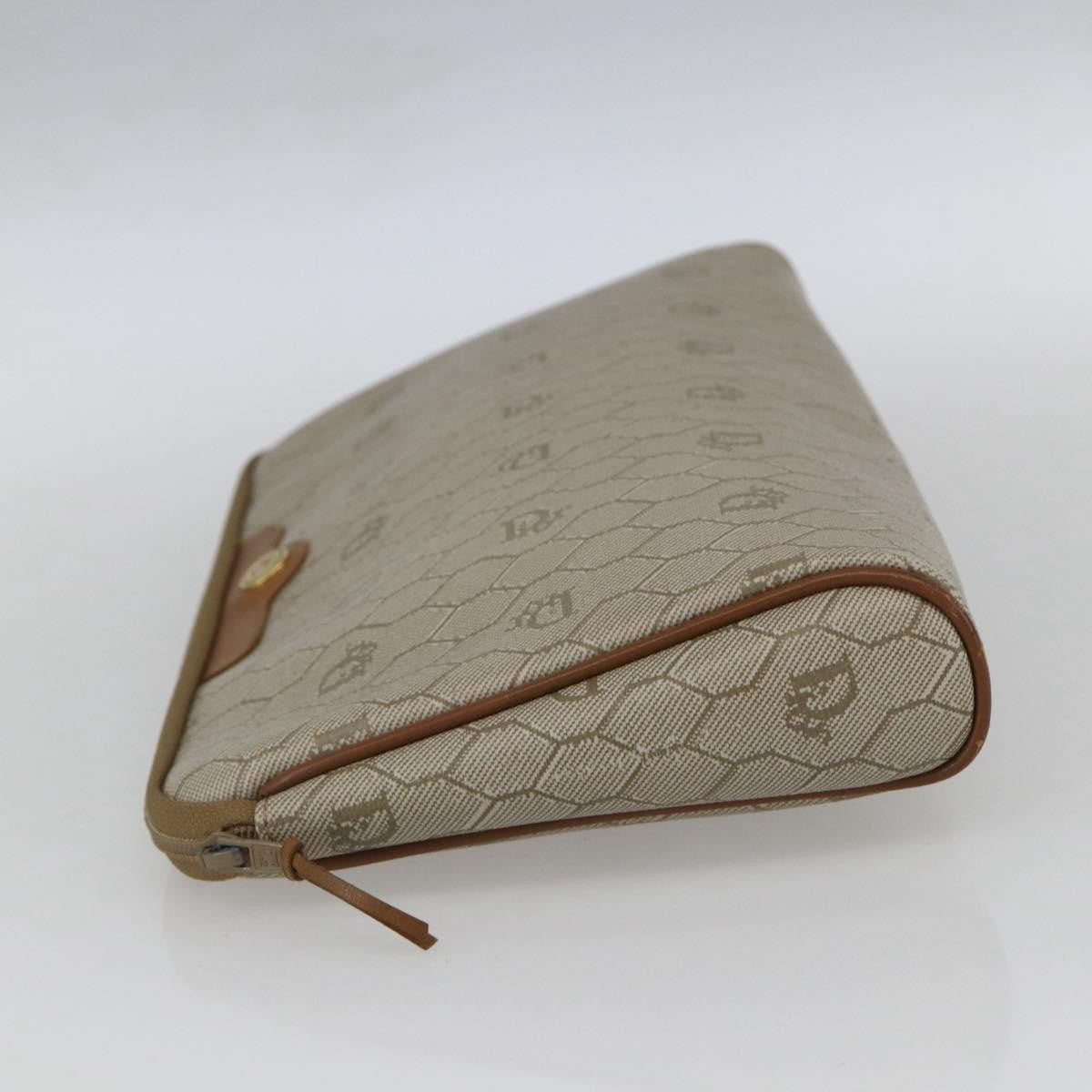 Christian Dior Vintage honeycomb clutch Canvas, Beige, Canvas, Clutch