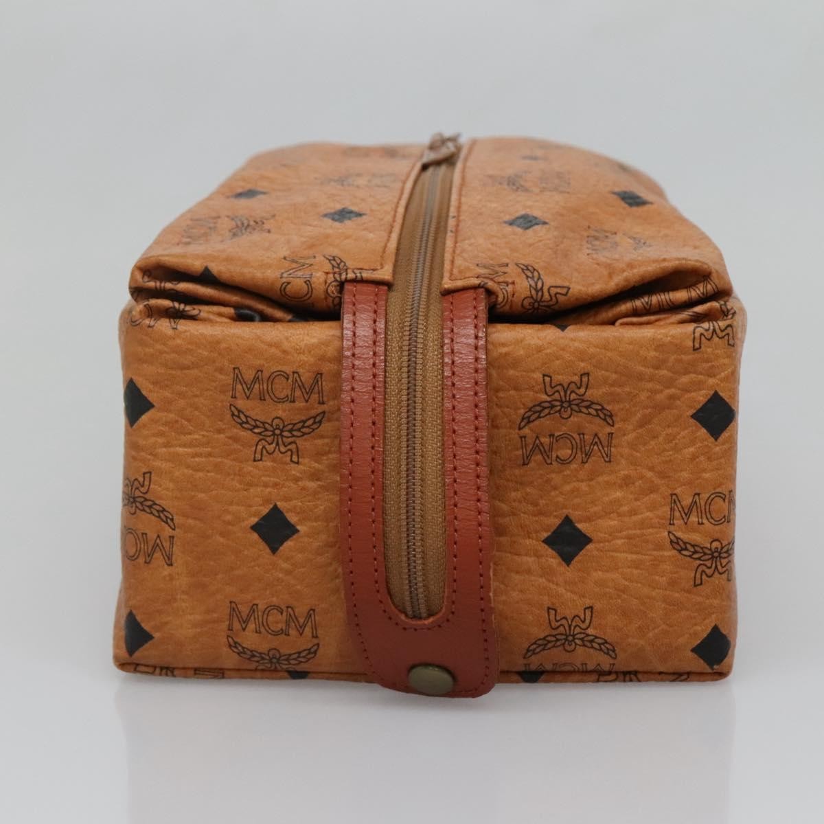 MCM Visetos pouch PVC, BROWN, PVC, Clutche & pouche