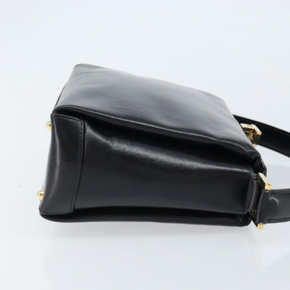 Gucci Vintage Convertible Box Crossbody Bag Leather, BLACK, LEATHER, Handbag