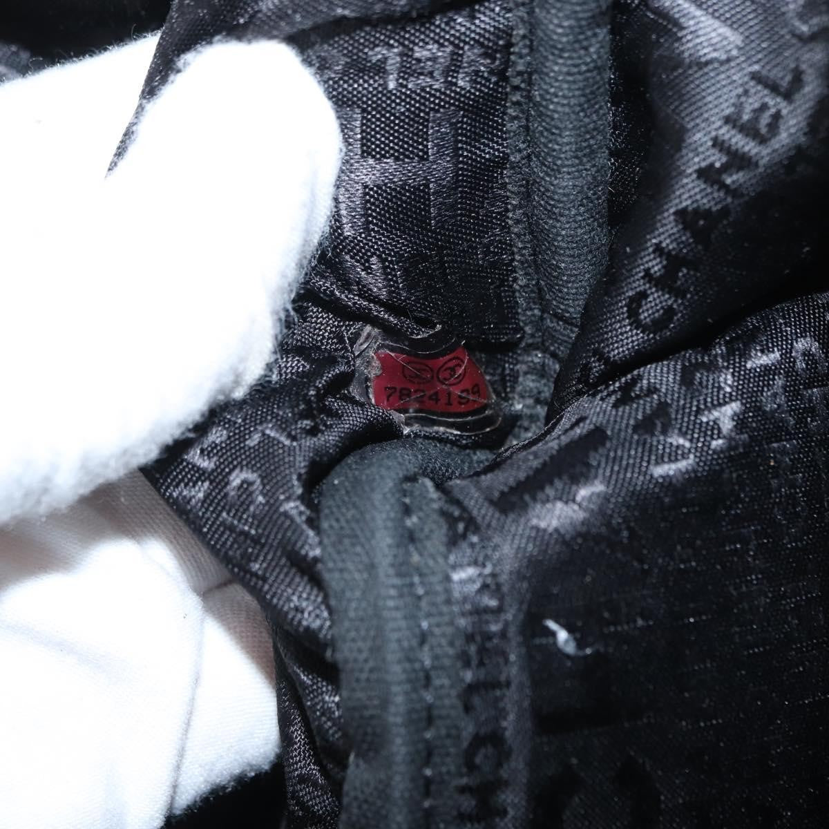 Chanel Square Stitch Boston Bag Quilted Nylon, BLACK, NYLON, Travel bag
