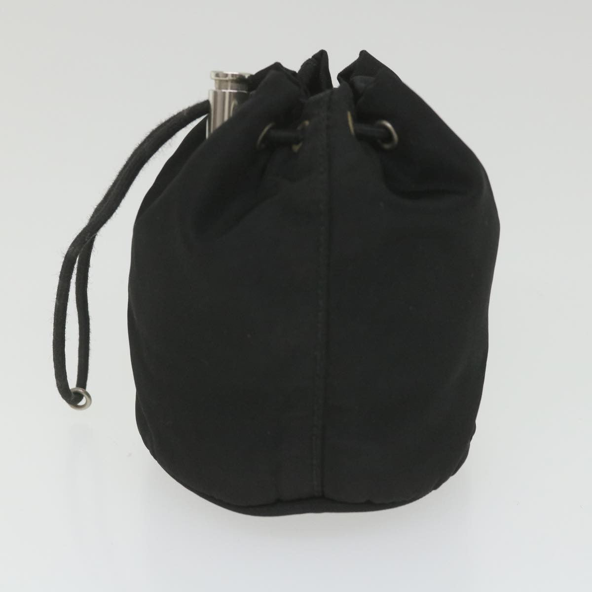 Prada Drawstring Crossbody Pouch Tessuto, BLACK, NYLON, Clutche & pouche