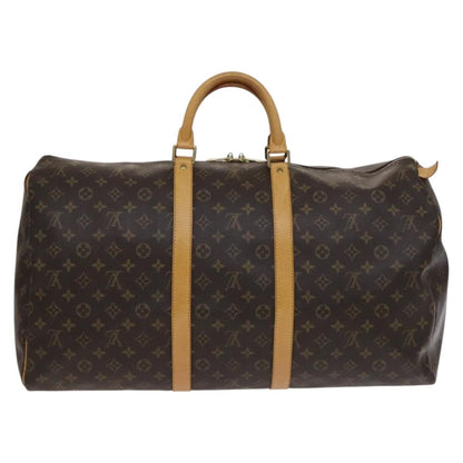Louis Vuitton Keepall Bag Monogram Canvas, BROWN, CANVAS, Travel bag