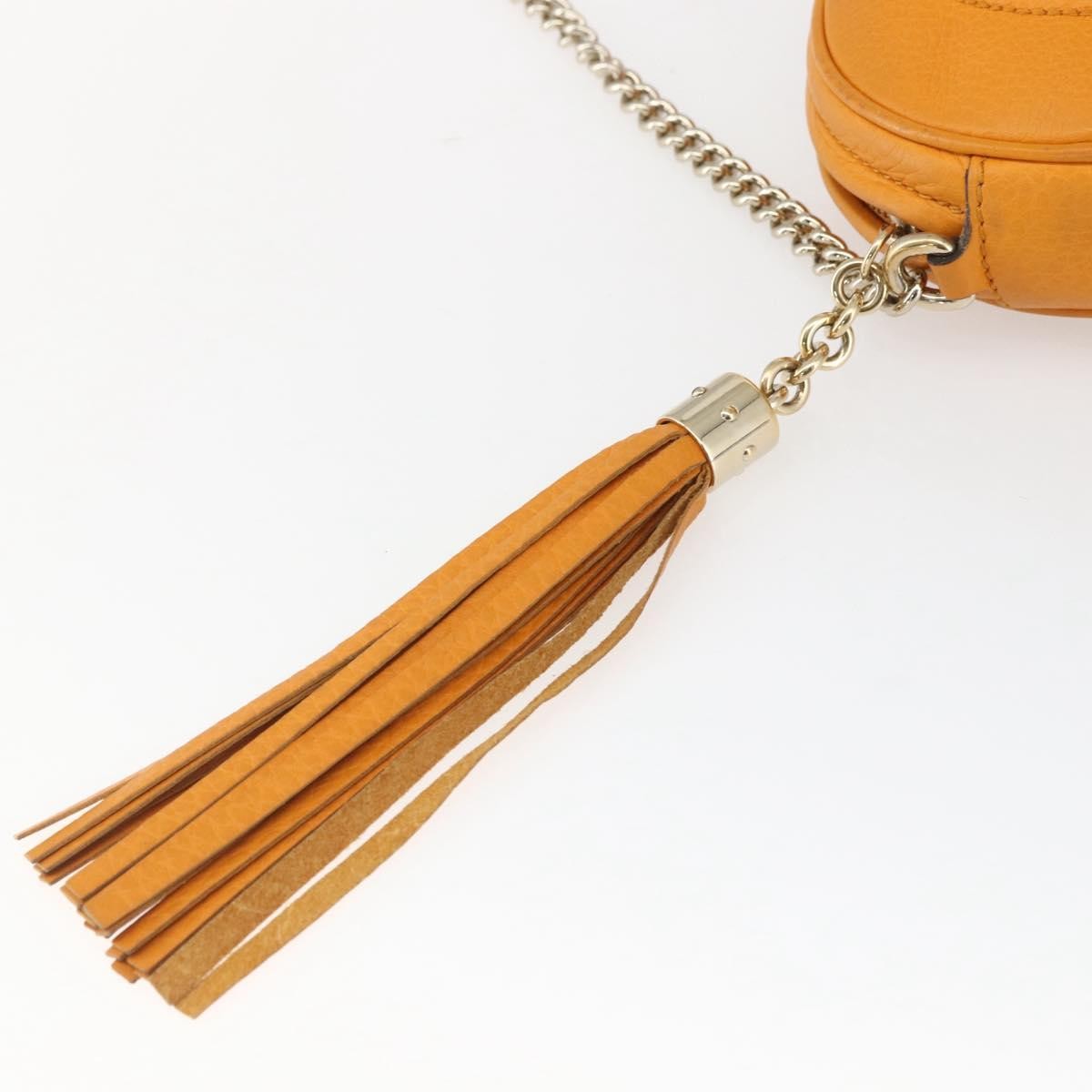 Gucci Soho Chain Bag Leather, ORANGE, LEATHER, Shoulder bag