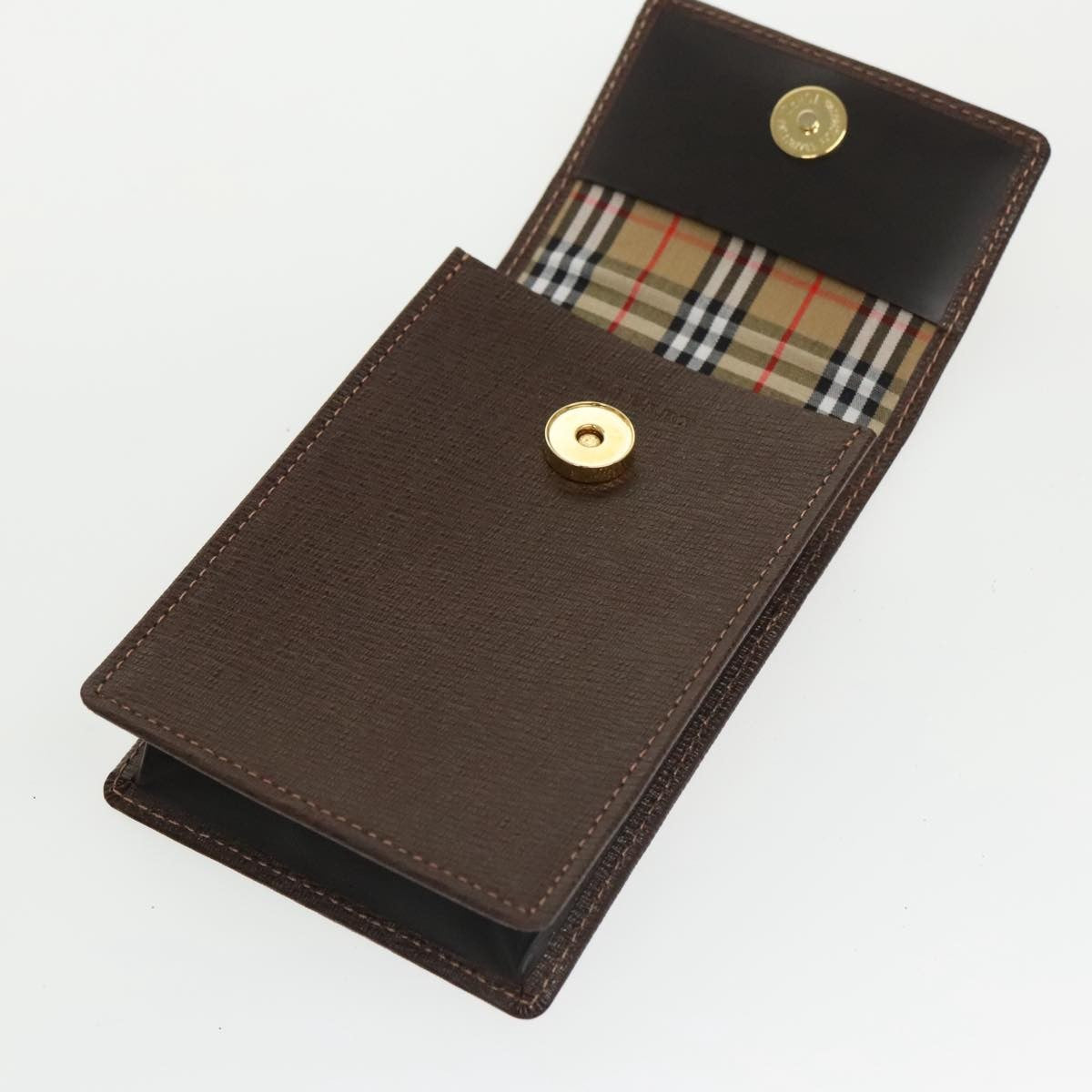 Burberry Vintage Pouch Leather, BROWN, LEATHER, Clutche & pouche