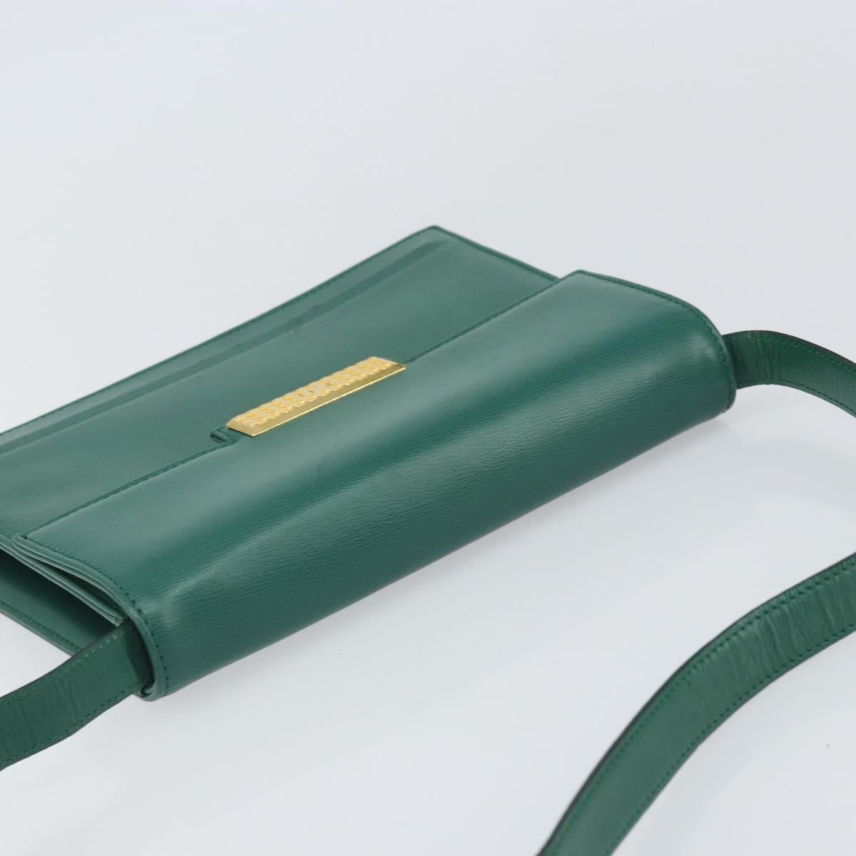 Christian Dior Vintage Shoulder Bag Leather, GREEN, LEATHER, Shoulder bag