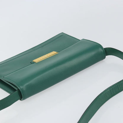 Christian Dior Vintage Shoulder Bag Leather, GREEN, LEATHER, Shoulder bag