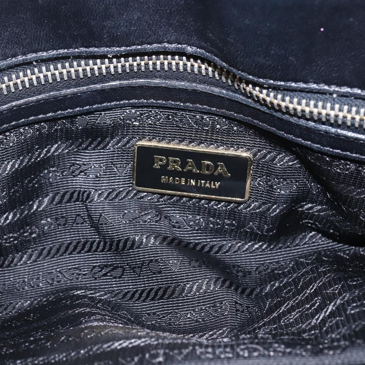 Prada Gaufre Convertible Satchel Nappa Leather, BLACK, LEATHER, Handbag