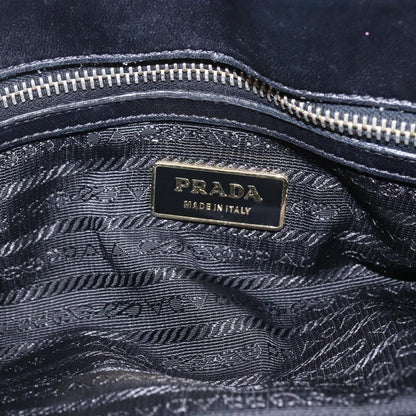 Prada Gaufre Convertible Satchel Nappa Leather, BLACK, LEATHER, Handbag