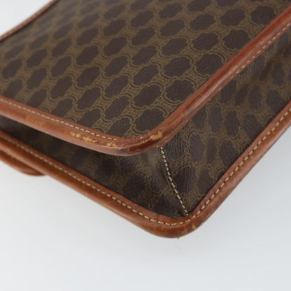 Celine Circle Logo Shoulder Bag Canvas, BROWN, CANVAS, Shoulder bag