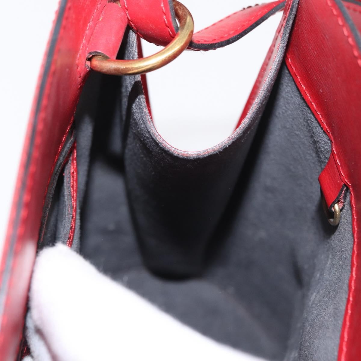 Louis Vuitton Cluny Shoulder Bag Epi Leather, RED, LEATHER, Shoulder bag
