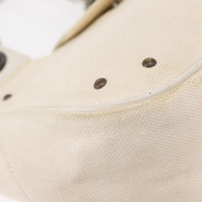 Chloe Vintage handbag Leather, WHITE, CANVAS, Handbag
