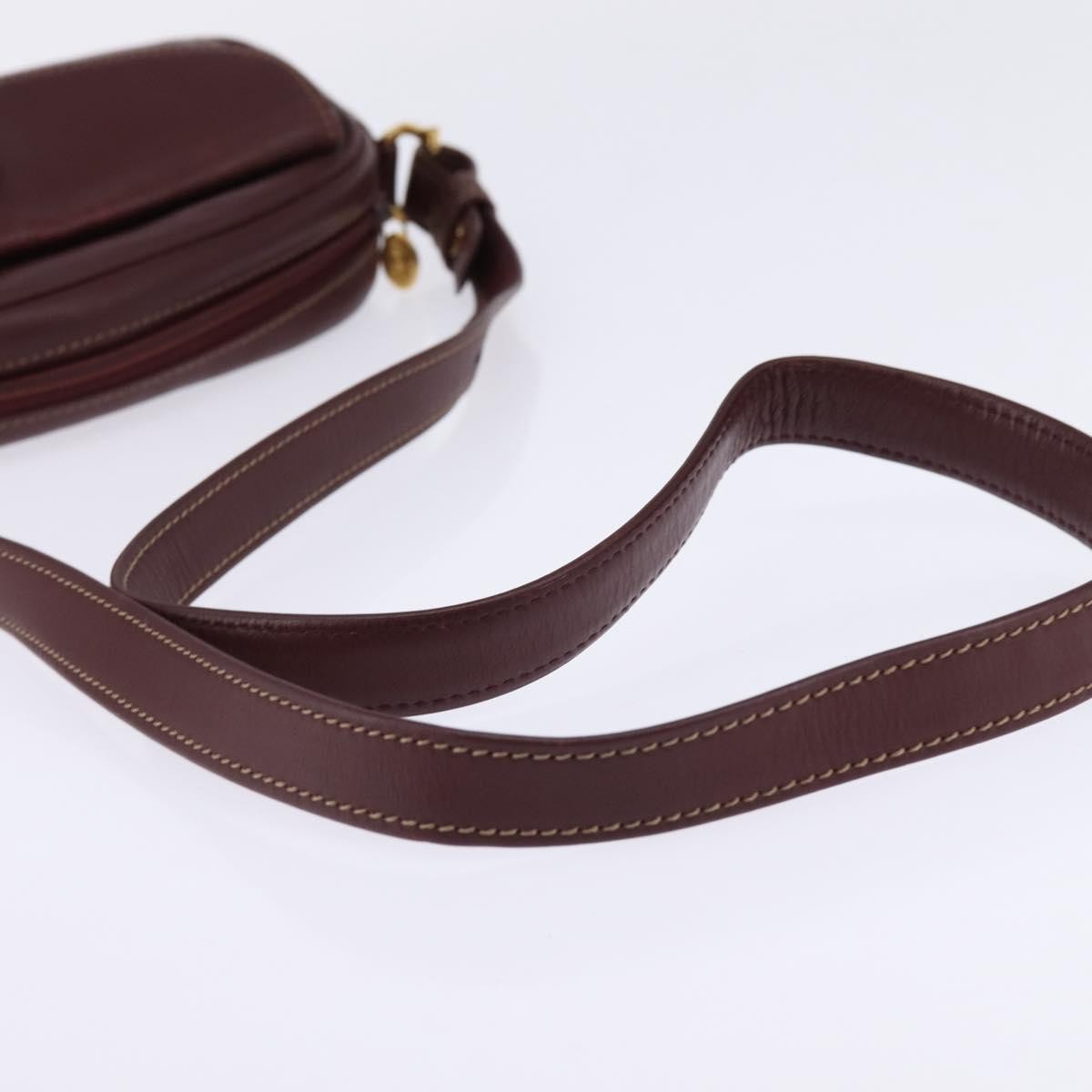 cartier Must de Cartier Shoulder Bag Leather, BURGUNDY, LEATHER, Shoulder bag