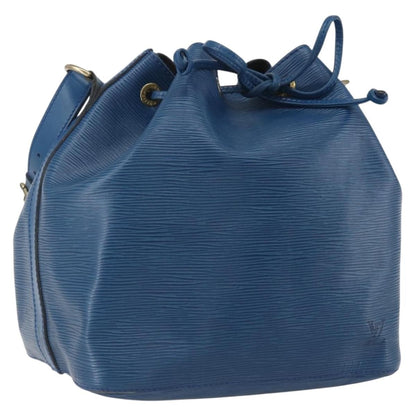 Louis Vuitton Petit Noe Handbag Epi Leather, BLUE, LEATHER, Shoulder bag