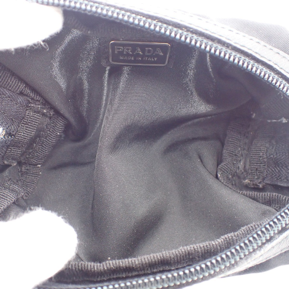 Prada Padded Zip Belt Bag Tessuto, BLACK, NYLON, Clutche & pouche